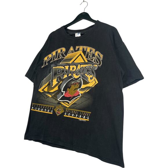 Vintage Pittsburgh Pirates Spellout Logo MLB T-Shirt 90s L - Picture 3 of 7